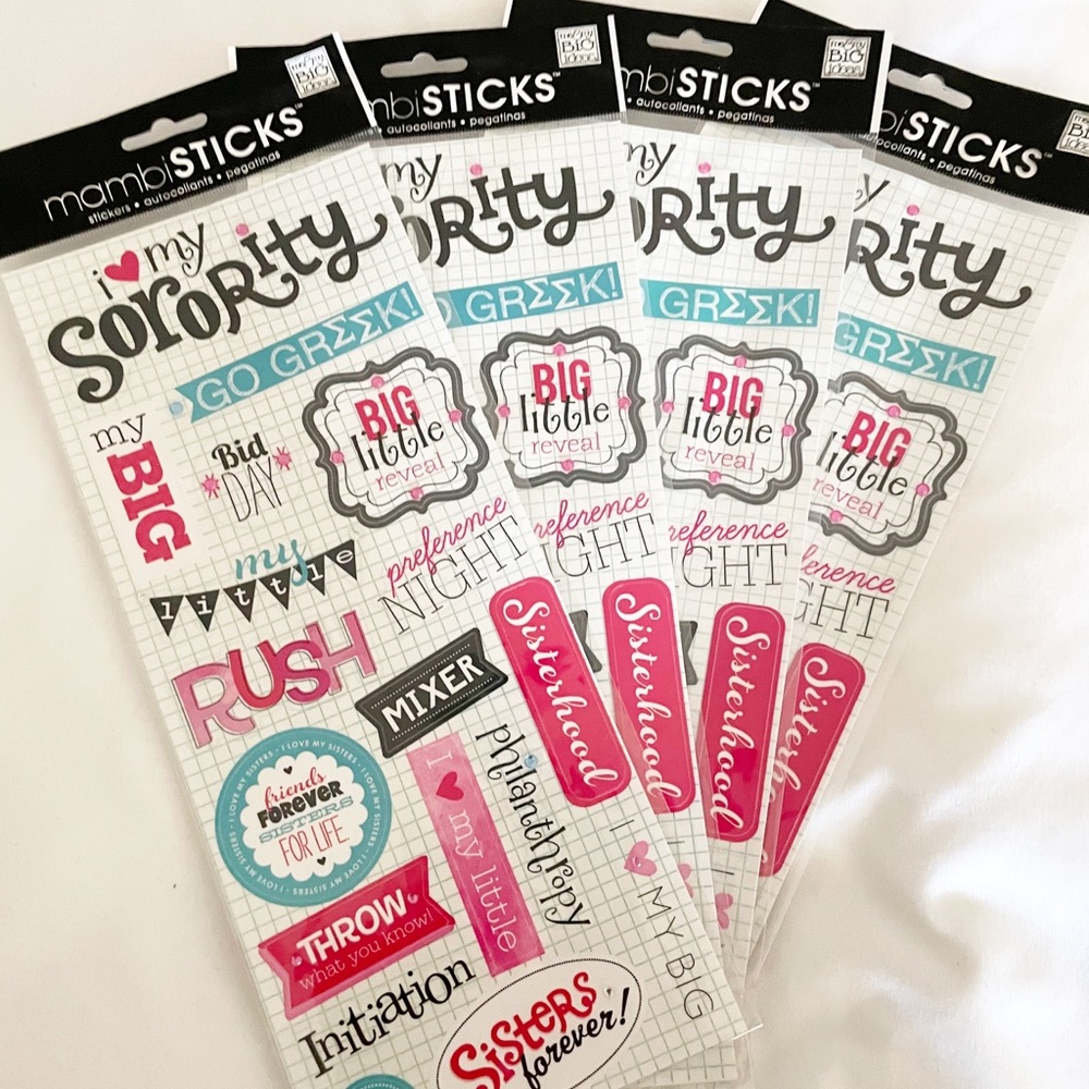 🛍5/$20 /bundle&save/ SORORITY STICKER SHEET